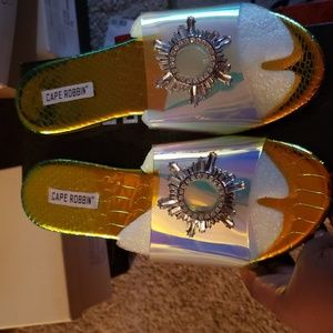 Brand New Jewel Flat Sandal  very pretty